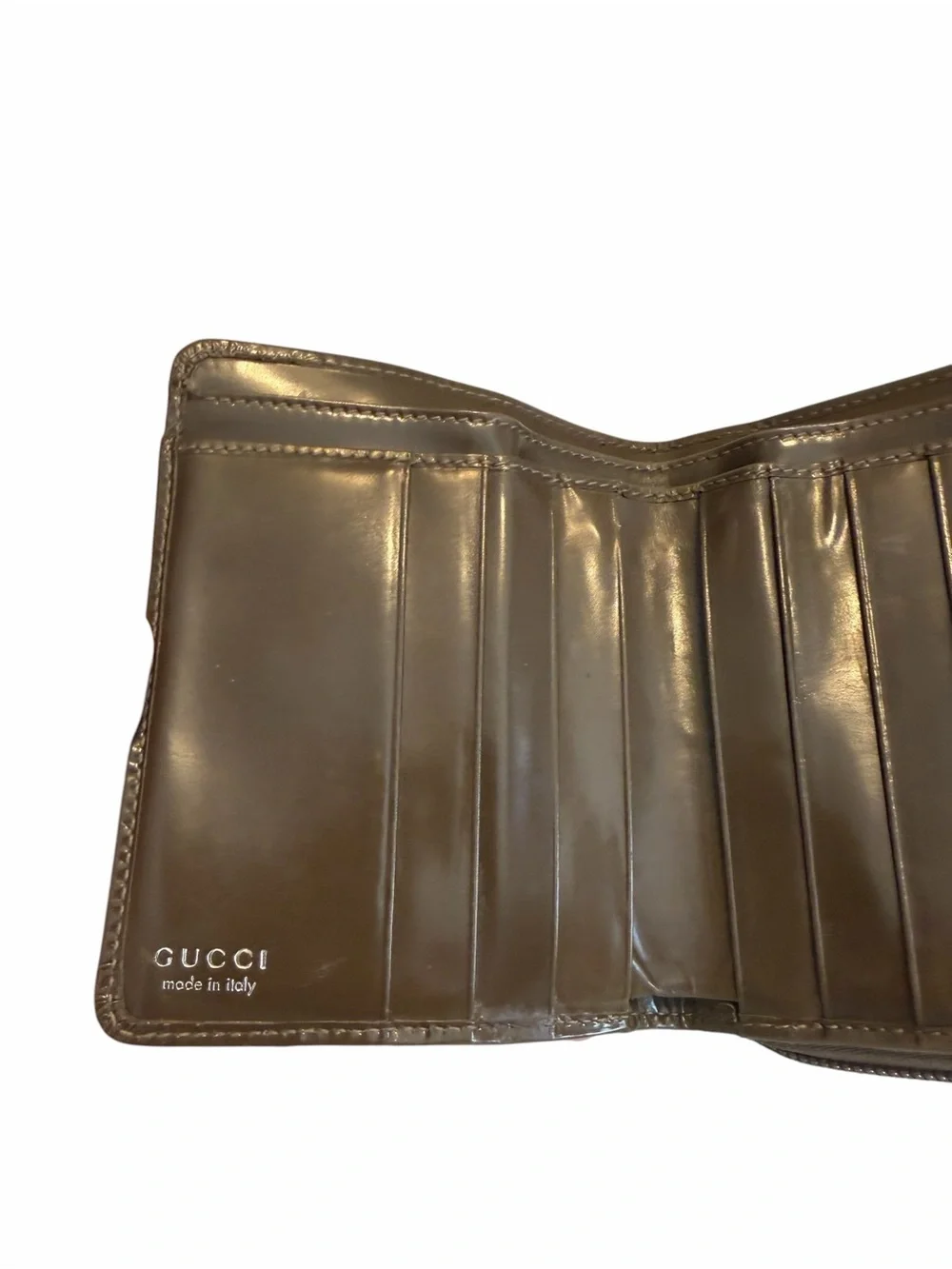Vintage Gucci Techical Canvas Zip Around Brown Wallet